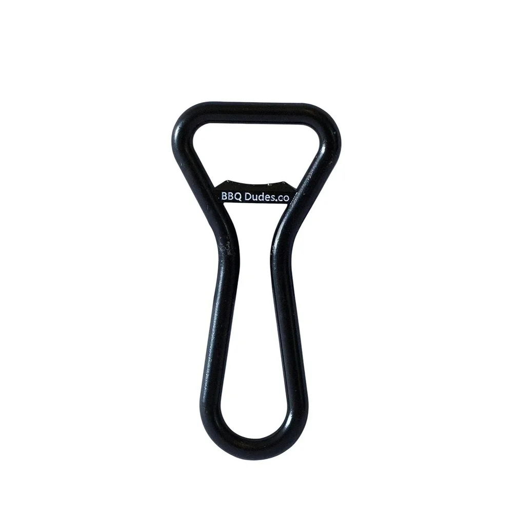 BBQ Dudes.co Vintage Bottle Opener Matte Black Metal Handheld Bar Tool New